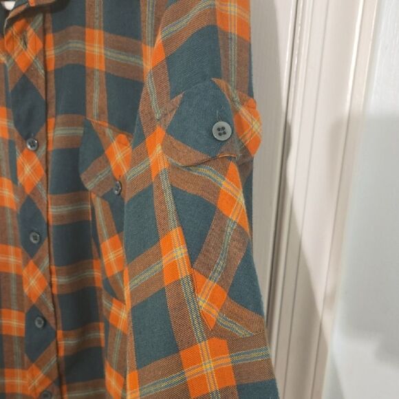 Vibrant Orange and Green Casual Button Down Shirt 1970s - Picture 4 of 9